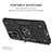 Funda Bumper Silicona y Plastico Mate Carcasa con Magnetico Anillo de dedo Soporte MQ1 para Xiaomi Poco X4 NFC