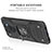 Funda Bumper Silicona y Plastico Mate Carcasa con Magnetico Anillo de dedo Soporte MQ1 para Xiaomi Redmi 10X 4G