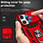 Funda Bumper Silicona y Plastico Mate Carcasa con Magnetico Anillo de dedo Soporte MQ2 para Apple iPhone 13 Pro
