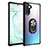 Funda Bumper Silicona y Plastico Mate Carcasa con Magnetico Anillo de dedo Soporte MQ2 para Samsung Galaxy Note 10 5G
