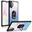 Funda Bumper Silicona y Plastico Mate Carcasa con Magnetico Anillo de dedo Soporte MQ2 para Samsung Galaxy Note 10 Plus 5G