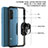 Funda Bumper Silicona y Plastico Mate Carcasa con Magnetico Anillo de dedo Soporte MQ2 para Xiaomi Redmi 10X 4G