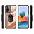 Funda Bumper Silicona y Plastico Mate Carcasa con Magnetico Anillo de dedo Soporte MQ2 para Xiaomi Redmi Note 10 Pro Max