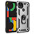 Funda Bumper Silicona y Plastico Mate Carcasa con Magnetico Anillo de dedo Soporte MQ3 para Google Pixel 5 XL 5G