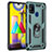 Funda Bumper Silicona y Plastico Mate Carcasa con Magnetico Anillo de dedo Soporte MQ3 para Samsung Galaxy M21s