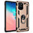 Funda Bumper Silicona y Plastico Mate Carcasa con Magnetico Anillo de dedo Soporte MQ3 para Samsung Galaxy S10 Lite