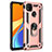 Funda Bumper Silicona y Plastico Mate Carcasa con Magnetico Anillo de dedo Soporte MQ3 para Xiaomi Redmi 9 India