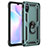 Funda Bumper Silicona y Plastico Mate Carcasa con Magnetico Anillo de dedo Soporte MQ3 para Xiaomi Redmi 9AT