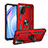 Funda Bumper Silicona y Plastico Mate Carcasa con Magnetico Anillo de dedo Soporte MQ3 para Xiaomi Redmi 9T 4G