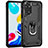 Funda Bumper Silicona y Plastico Mate Carcasa con Magnetico Anillo de dedo Soporte MQ3 para Xiaomi Redmi Note 11 4G (2022)