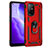 Funda Bumper Silicona y Plastico Mate Carcasa con Magnetico Anillo de dedo Soporte MQ4 para Oppo F19 Pro+ Plus 5G