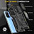 Funda Bumper Silicona y Plastico Mate Carcasa con Magnetico Anillo de dedo Soporte MQ4 para Xiaomi Mi 11T Pro 5G