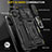 Funda Bumper Silicona y Plastico Mate Carcasa con Magnetico Anillo de dedo Soporte MQ4 para Xiaomi Redmi 9 India