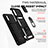 Funda Bumper Silicona y Plastico Mate Carcasa con Magnetico Anillo de dedo Soporte MQ6 para Samsung Galaxy M02