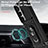Funda Bumper Silicona y Plastico Mate Carcasa con Magnetico Anillo de dedo Soporte MQ6 para Samsung Galaxy S22 5G