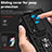 Funda Bumper Silicona y Plastico Mate Carcasa con Magnetico Anillo de dedo Soporte MQ6 para Samsung Galaxy Z Fold4 5G