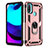 Funda Bumper Silicona y Plastico Mate Carcasa con Magnetico Anillo de dedo Soporte para Motorola Moto E20