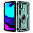 Funda Bumper Silicona y Plastico Mate Carcasa con Magnetico Anillo de dedo Soporte para Motorola Moto E40