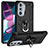 Funda Bumper Silicona y Plastico Mate Carcasa con Magnetico Anillo de dedo Soporte para Motorola Moto Edge Plus (2022) 5G