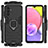 Funda Bumper Silicona y Plastico Mate Carcasa con Magnetico Anillo de dedo Soporte para Samsung Galaxy A04s