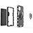 Funda Bumper Silicona y Plastico Mate Carcasa con Magnetico Anillo de dedo Soporte para Samsung Galaxy A42 5G