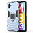 Funda Bumper Silicona y Plastico Mate Carcasa con Magnetico Anillo de dedo Soporte para Samsung Galaxy M13 5G