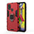 Funda Bumper Silicona y Plastico Mate Carcasa con Magnetico Anillo de dedo Soporte para Samsung Galaxy M31 Prime Edition