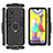 Funda Bumper Silicona y Plastico Mate Carcasa con Magnetico Anillo de dedo Soporte para Samsung Galaxy M31 Prime Edition