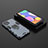 Funda Bumper Silicona y Plastico Mate Carcasa con Magnetico Anillo de dedo Soporte para Samsung Galaxy M62 4G