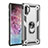 Funda Bumper Silicona y Plastico Mate Carcasa con Magnetico Anillo de dedo Soporte para Samsung Galaxy Note 10 Plus