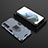Funda Bumper Silicona y Plastico Mate Carcasa con Magnetico Anillo de dedo Soporte para Samsung Galaxy S21 Plus 5G
