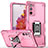 Funda Bumper Silicona y Plastico Mate Carcasa con Magnetico Anillo de dedo Soporte QW1 para Samsung Galaxy S20 FE 5G