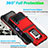 Funda Bumper Silicona y Plastico Mate Carcasa con Magnetico Anillo de dedo Soporte QW1 para Samsung Galaxy Z Flip3 5G