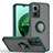 Funda Bumper Silicona y Plastico Mate Carcasa con Magnetico Anillo de dedo Soporte QW2 para Xiaomi Redmi 11 Prime 5G