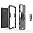 Funda Bumper Silicona y Plastico Mate Carcasa con Magnetico Anillo de dedo Soporte R01 para OnePlus Nord N20 5G
