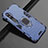 Funda Bumper Silicona y Plastico Mate Carcasa con Magnetico Anillo de dedo Soporte R01 para Xiaomi Mi Note 10
