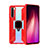 Funda Bumper Silicona y Plastico Mate Carcasa con Magnetico Anillo de dedo Soporte R01 para Xiaomi Redmi Note 8