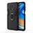 Funda Bumper Silicona y Plastico Mate Carcasa con Magnetico Anillo de dedo Soporte R01 para Xiaomi Redmi Note 9 Pro Max