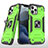 Funda Bumper Silicona y Plastico Mate Carcasa con Magnetico Anillo de dedo Soporte R02 para Apple iPhone 12 Pro Max