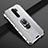 Funda Bumper Silicona y Plastico Mate Carcasa con Magnetico Anillo de dedo Soporte R05 para Xiaomi Redmi Note 8 Pro