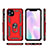 Funda Bumper Silicona y Plastico Mate Carcasa con Magnetico Anillo de dedo Soporte S01 para Apple iPhone 11