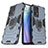 Funda Bumper Silicona y Plastico Mate Carcasa con Magnetico Anillo de dedo Soporte S01 para Oppo Reno7 Pro 5G