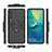 Funda Bumper Silicona y Plastico Mate Carcasa con Magnetico Anillo de dedo Soporte S01 para Samsung Galaxy A9s
