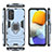 Funda Bumper Silicona y Plastico Mate Carcasa con Magnetico Anillo de dedo Soporte S01 para Samsung Galaxy F23 5G