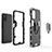 Funda Bumper Silicona y Plastico Mate Carcasa con Magnetico Anillo de dedo Soporte S01 para Samsung Galaxy F52 5G