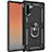 Funda Bumper Silicona y Plastico Mate Carcasa con Magnetico Anillo de dedo Soporte S01 para Samsung Galaxy Note 10 5G
