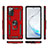 Funda Bumper Silicona y Plastico Mate Carcasa con Magnetico Anillo de dedo Soporte S01 para Samsung Galaxy Note 20 5G