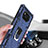 Funda Bumper Silicona y Plastico Mate Carcasa con Magnetico Anillo de dedo Soporte S01 para Xiaomi Poco X3 NFC