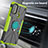 Funda Bumper Silicona y Plastico Mate Carcasa con Magnetico Anillo de dedo Soporte S02 para Motorola Moto E20
