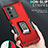 Funda Bumper Silicona y Plastico Mate Carcasa con Magnetico Anillo de dedo Soporte S02 para Motorola Moto Edge S30 5G